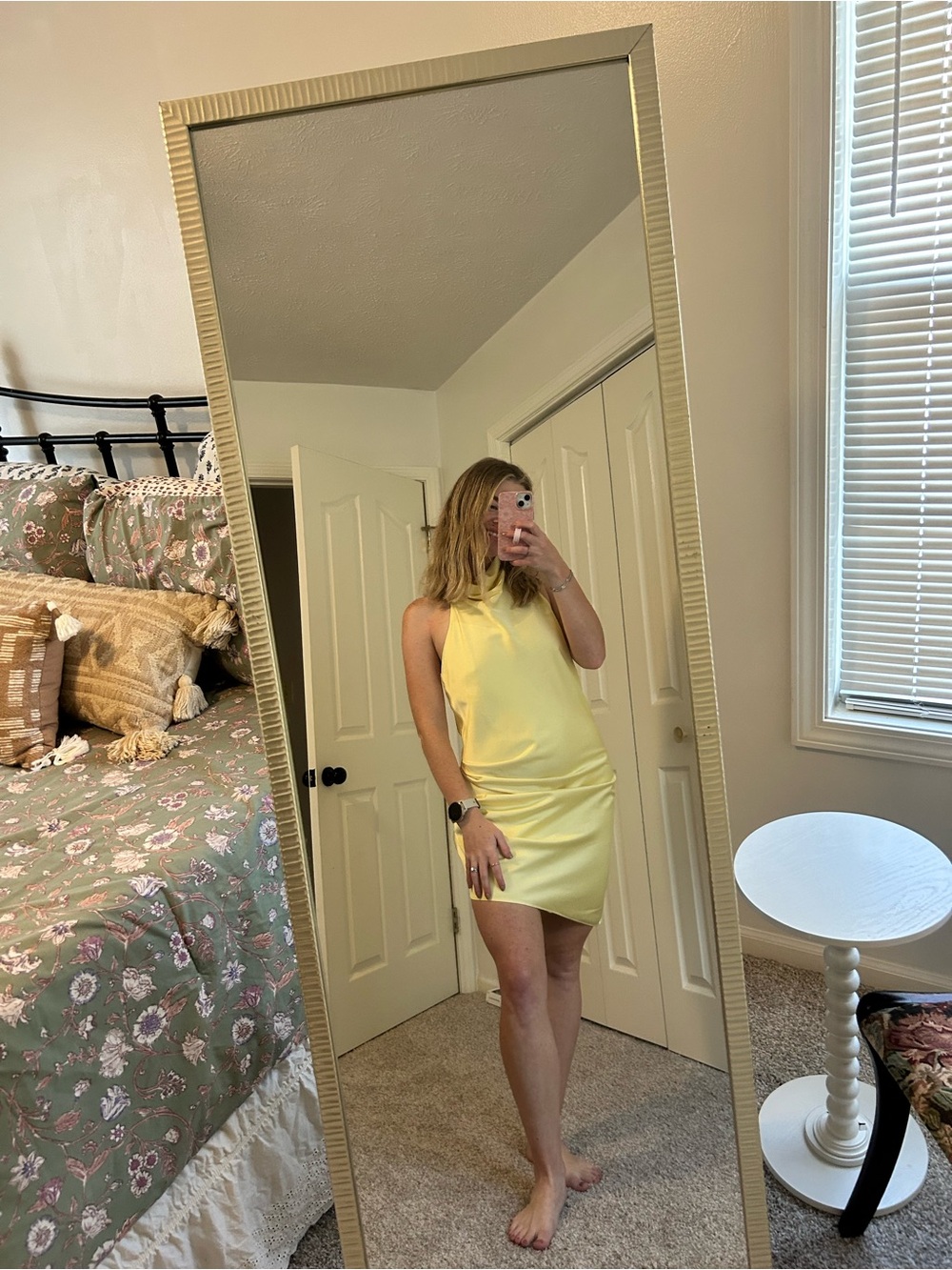 Gianni Bini Lemon Yellow Sleeveless Mini Dress